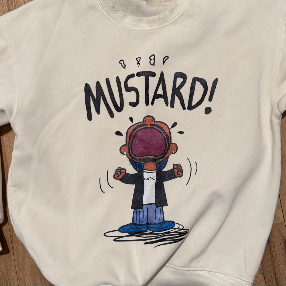 Kendrick Lamar X Mustard Cream Graphic Sweater